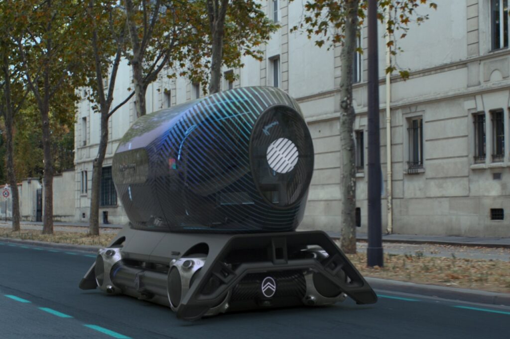 Le Citroën Autonomous Mobility Vision évoluant avec le pod Pullman Power Fitness.
