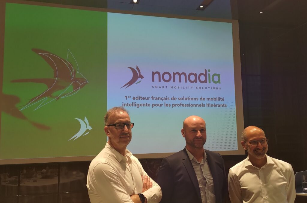 Franck Garel, le CTO, Jérémy Mandon, le directeur commercial, et Fabien Breget, le CEO de Nomadia.