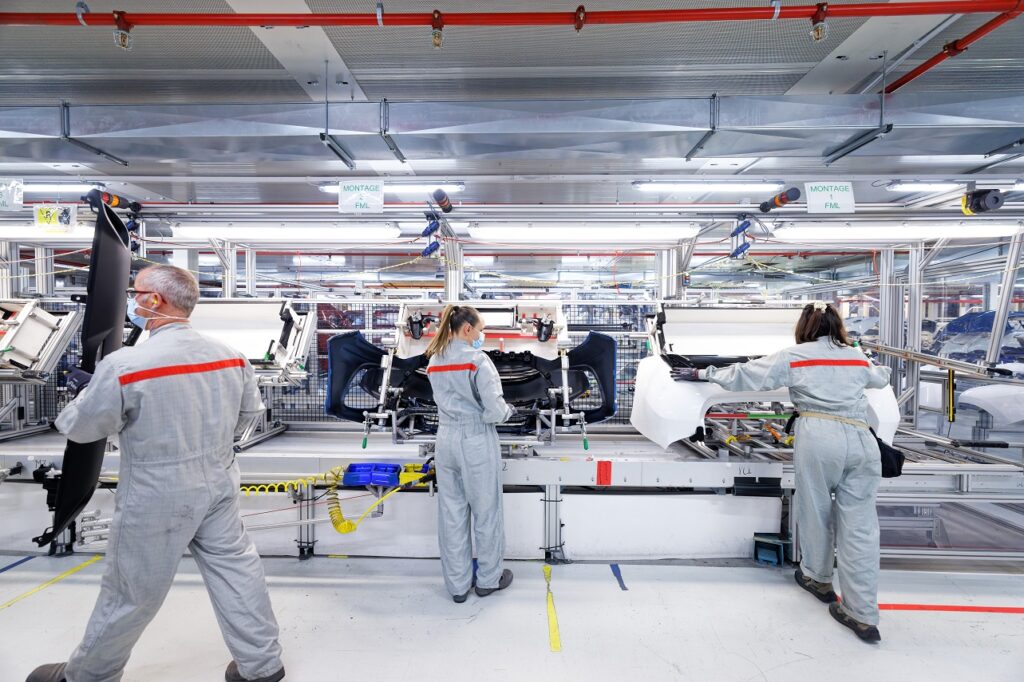 Toyota a réduit sa production de 40 M en septembre 2021, comme ici sur le site de Valenciennes (59).