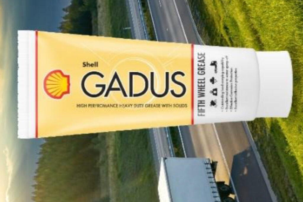 Le graissage de la sellette rendu facile avec le conditionnement tube de la Gadus Fifth Wheel de Shell.