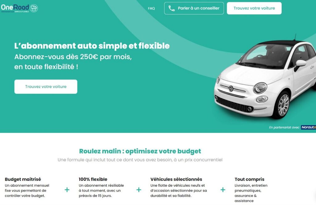 Le site oneroad.fr lancé par Mobivia a pour but de tester l'appétence des automobilistes pour la mobilité sur abonnement. 