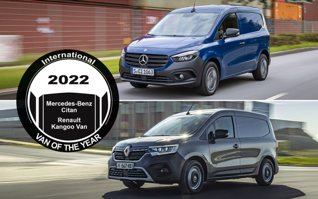 Renault et Mercedes-Benz remportent le prix Ivoty 2022 avec le Kangoo et le Citan.