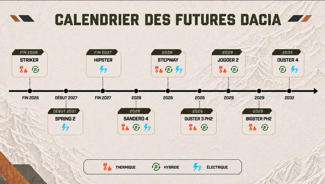 Calendrier des futures Dacia