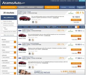 AramisAuto.com lance son comparateur VN et VO