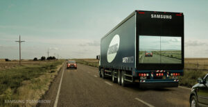 Samsung et le camion transparent