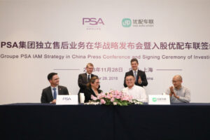 Chine : PSA conclut un accord avec un important distributeur de pièces
