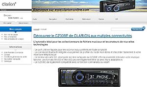 Clarion lance son site B to B